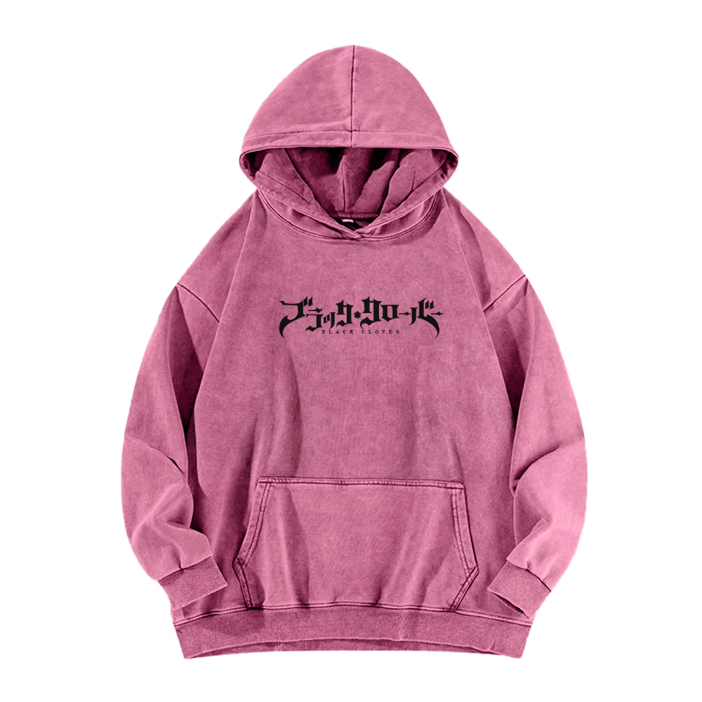 Black Clover Unisex washed sweatshirts
