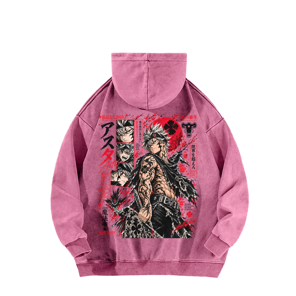 Black Clover Unisex washed sweatshirts