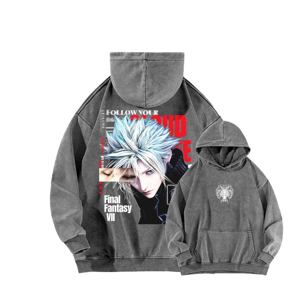 Final Fantasy Unisex washed sweatshirts