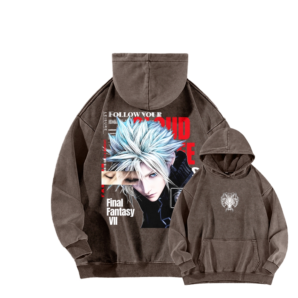 Final Fantasy Unisex washed sweatshirts