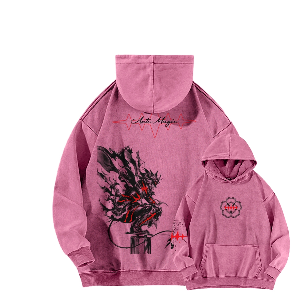 Black Clover Unisex washed sweatshirts