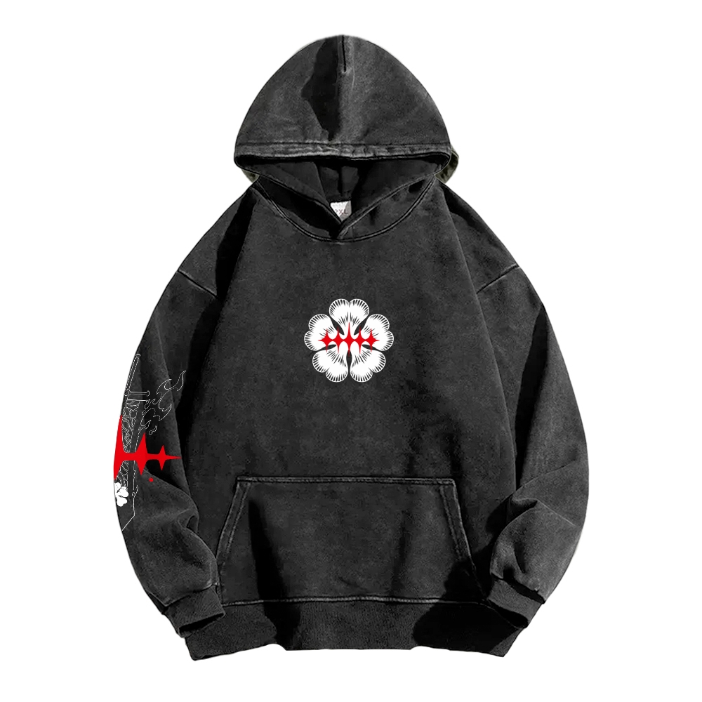 Black Clover Unisex washed sweatshirts
