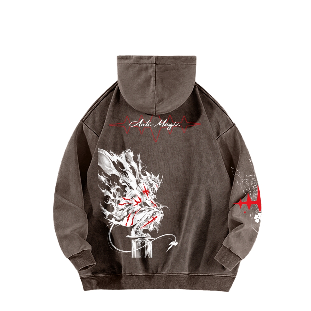 Black Clover Unisex washed sweatshirts