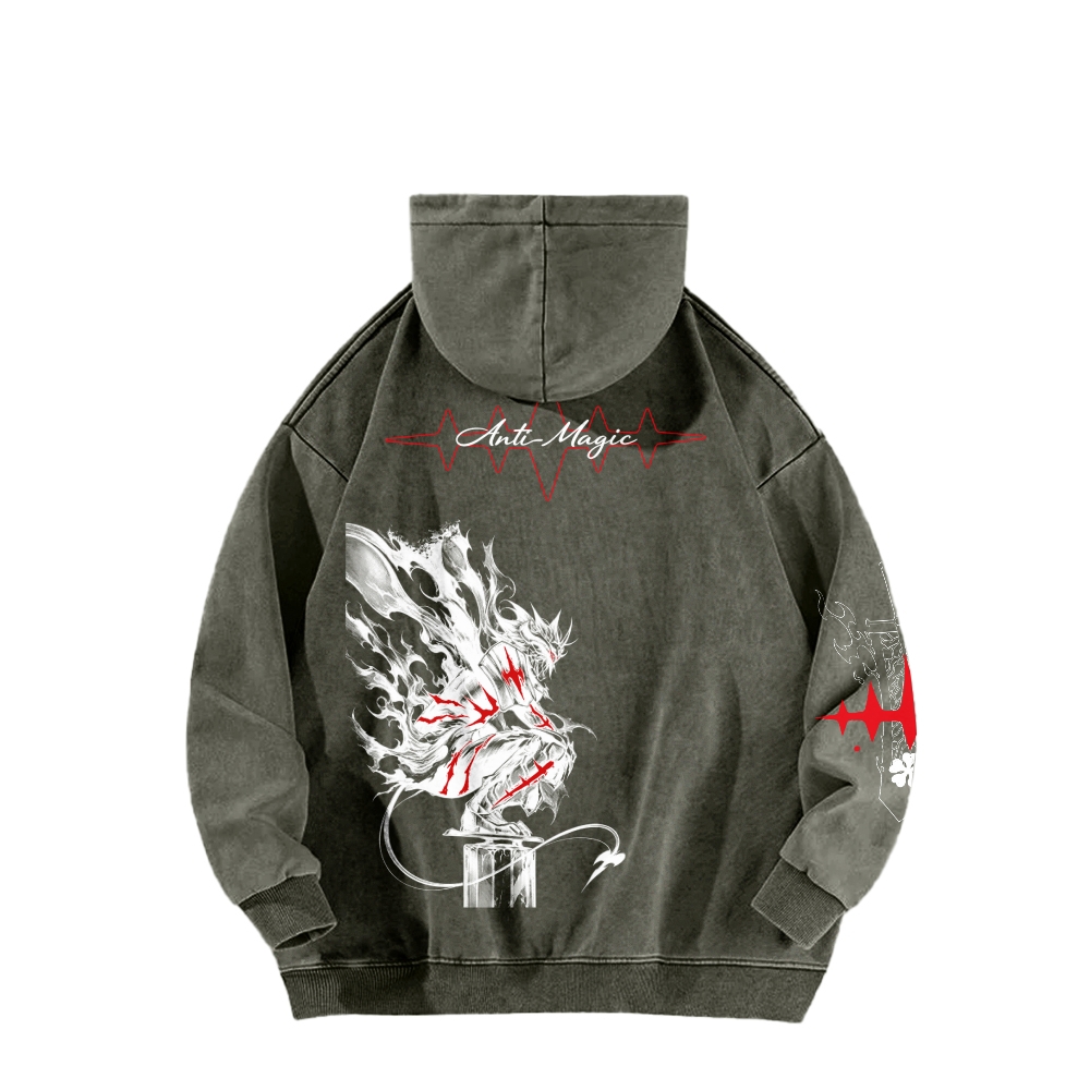 Black Clover Unisex washed sweatshirts