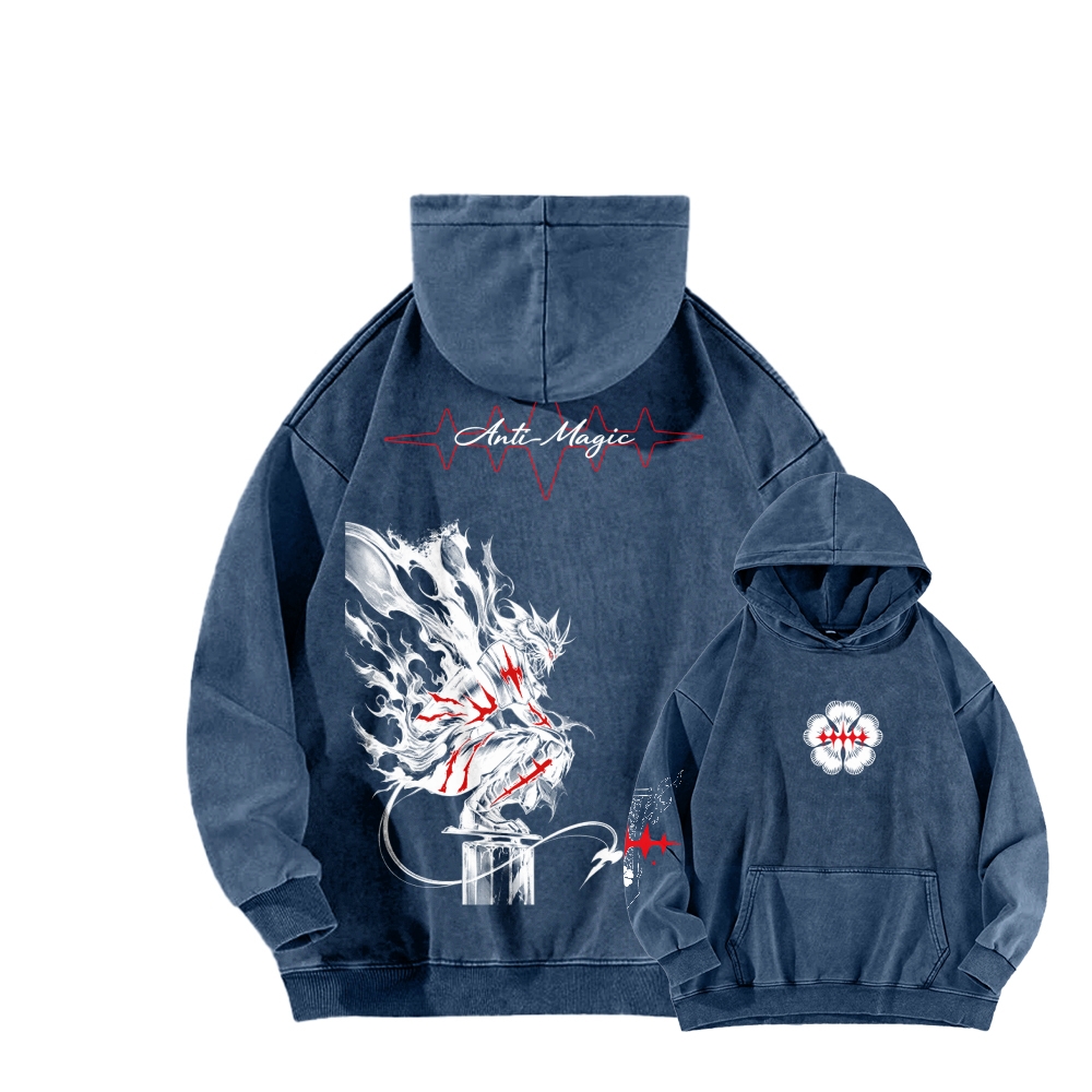 Black Clover Unisex washed sweatshirts