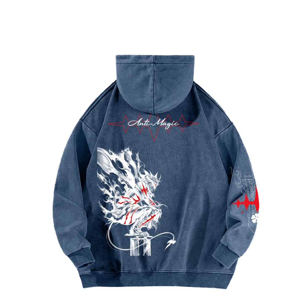 Black Clover Unisex washed sweatshirts