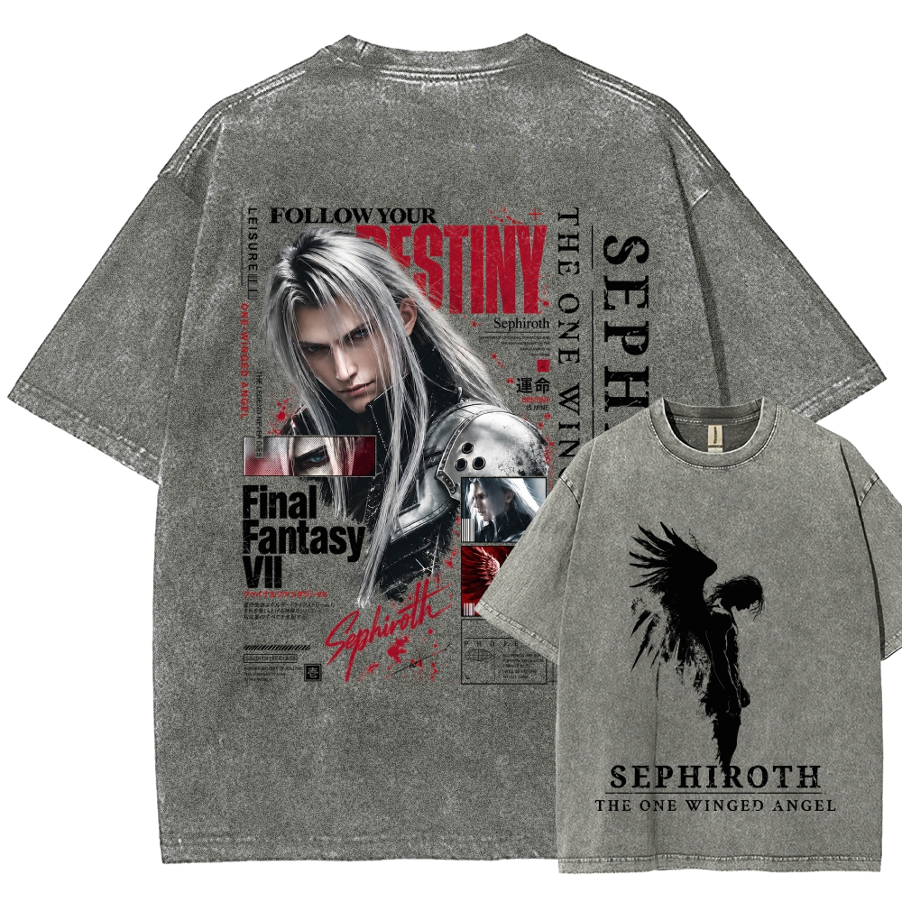 FinalFantasy Washed T-shirt 2610009664
