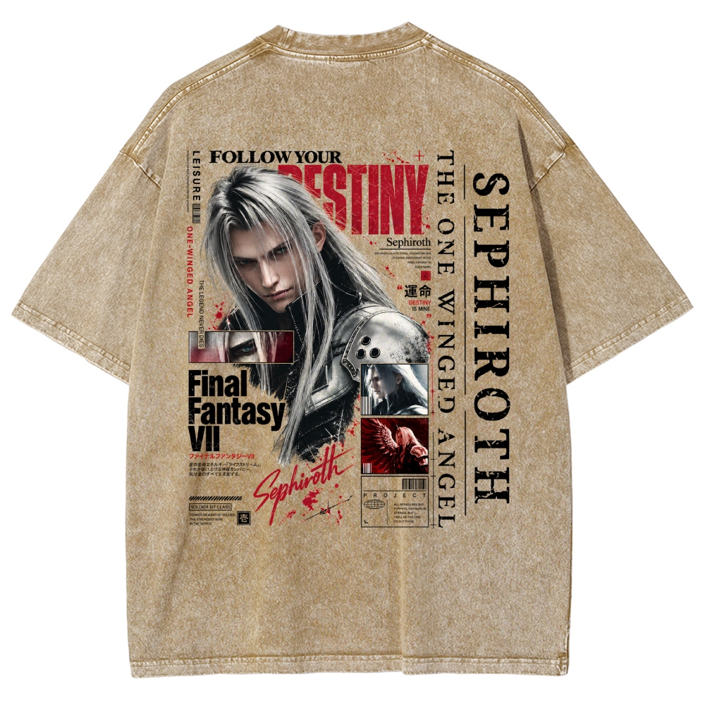 FinalFantasy Washed T-shirt 2610009664