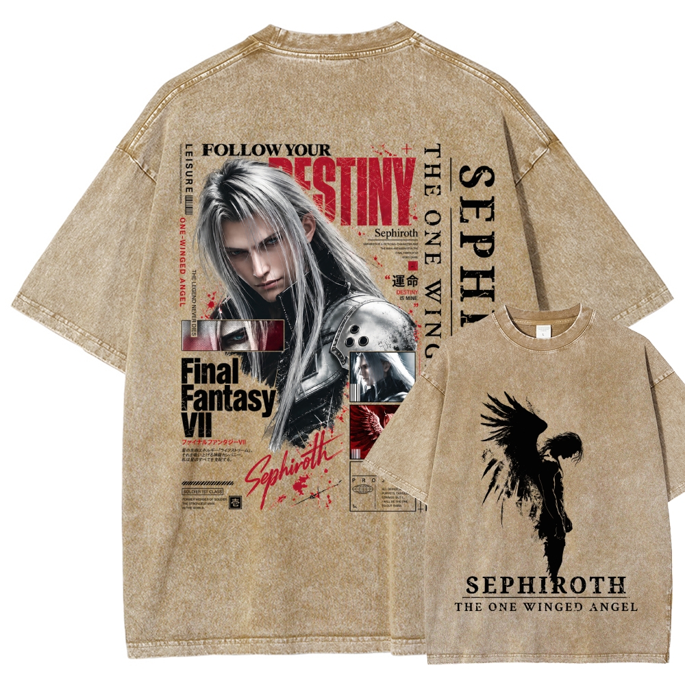 FinalFantasy Washed T-shirt 2610009664