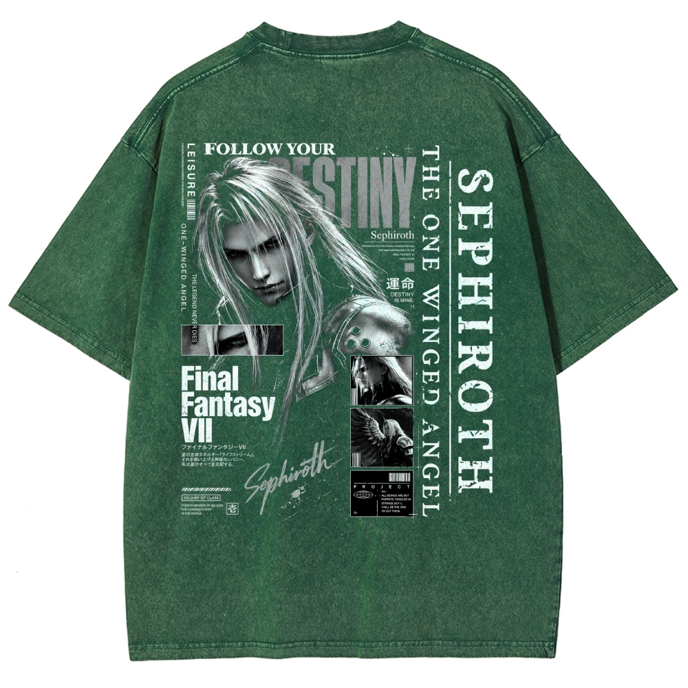 FinalFantasy Washed T-shirt 2610009664