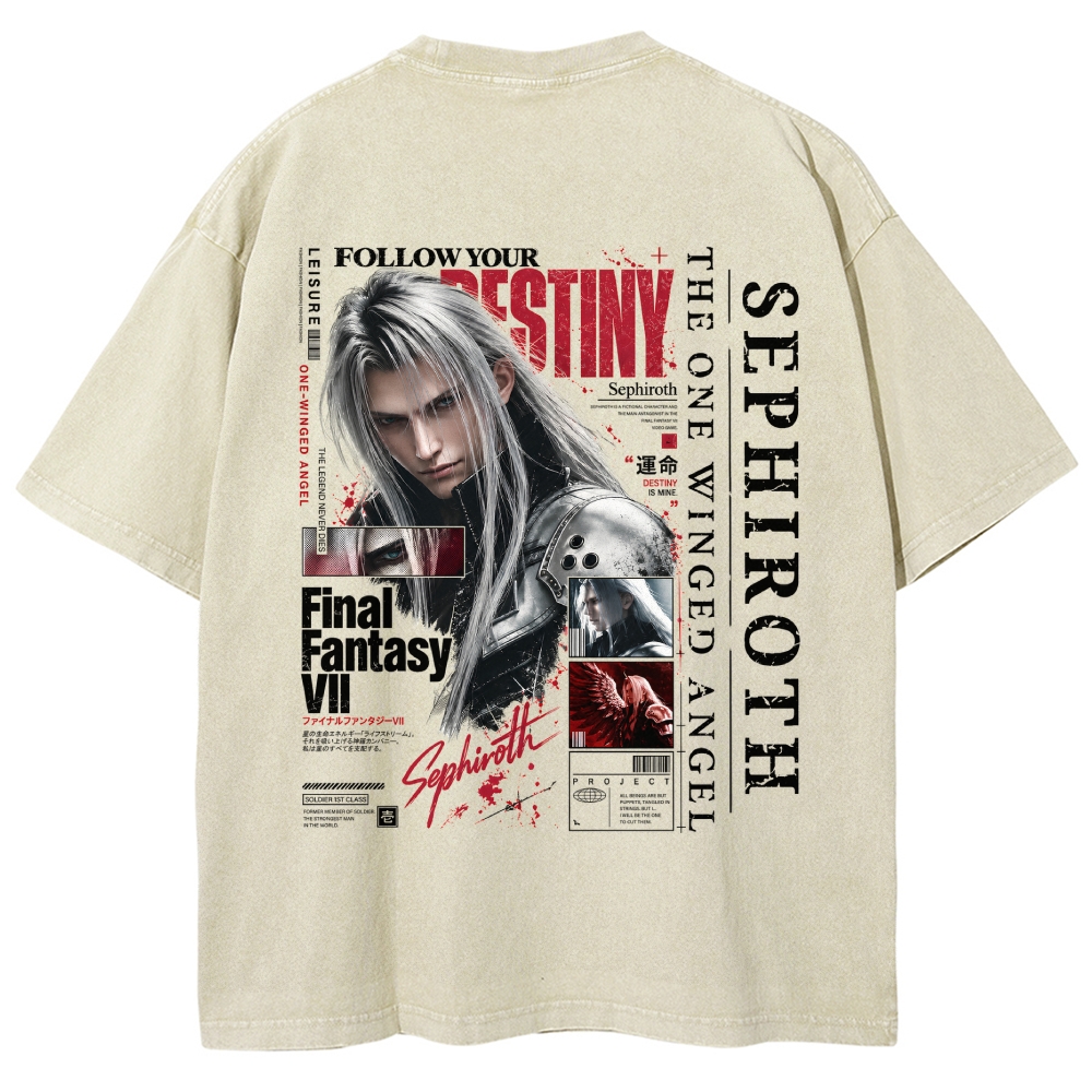 FinalFantasy Washed T-shirt 2610009664