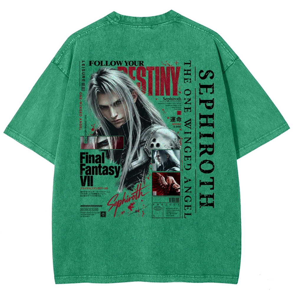 FinalFantasy Washed T-shirt 2610009664