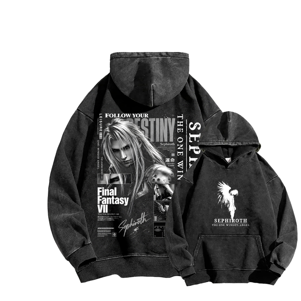 Final Fantasy Unisex washed sweatshirts