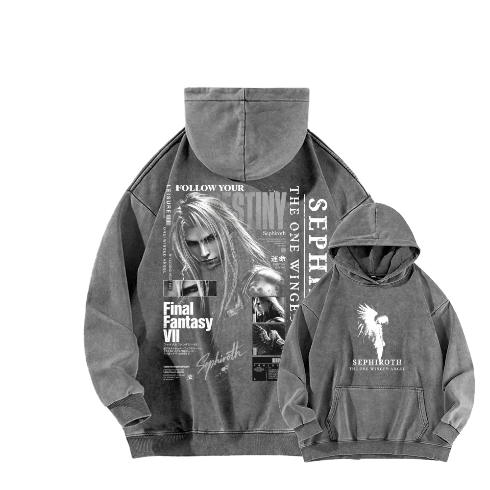Final Fantasy Unisex washed sweatshirts