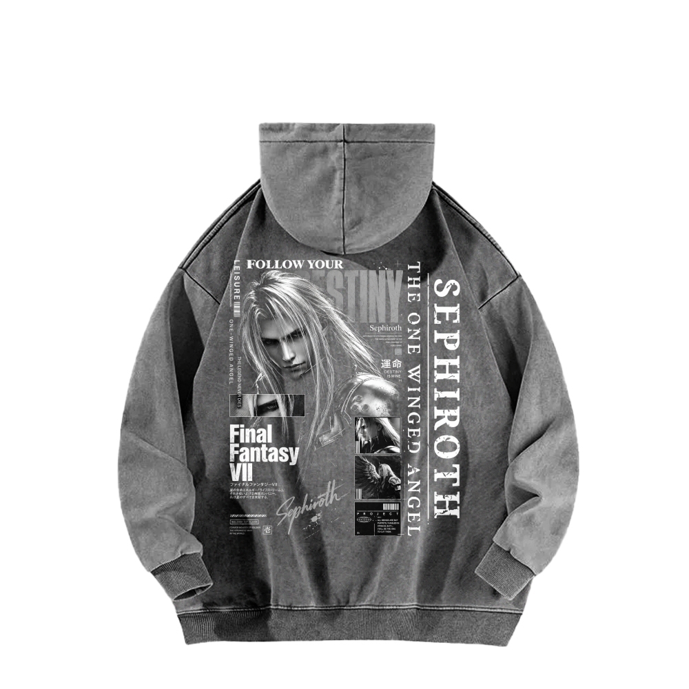 Final Fantasy Unisex washed sweatshirts
