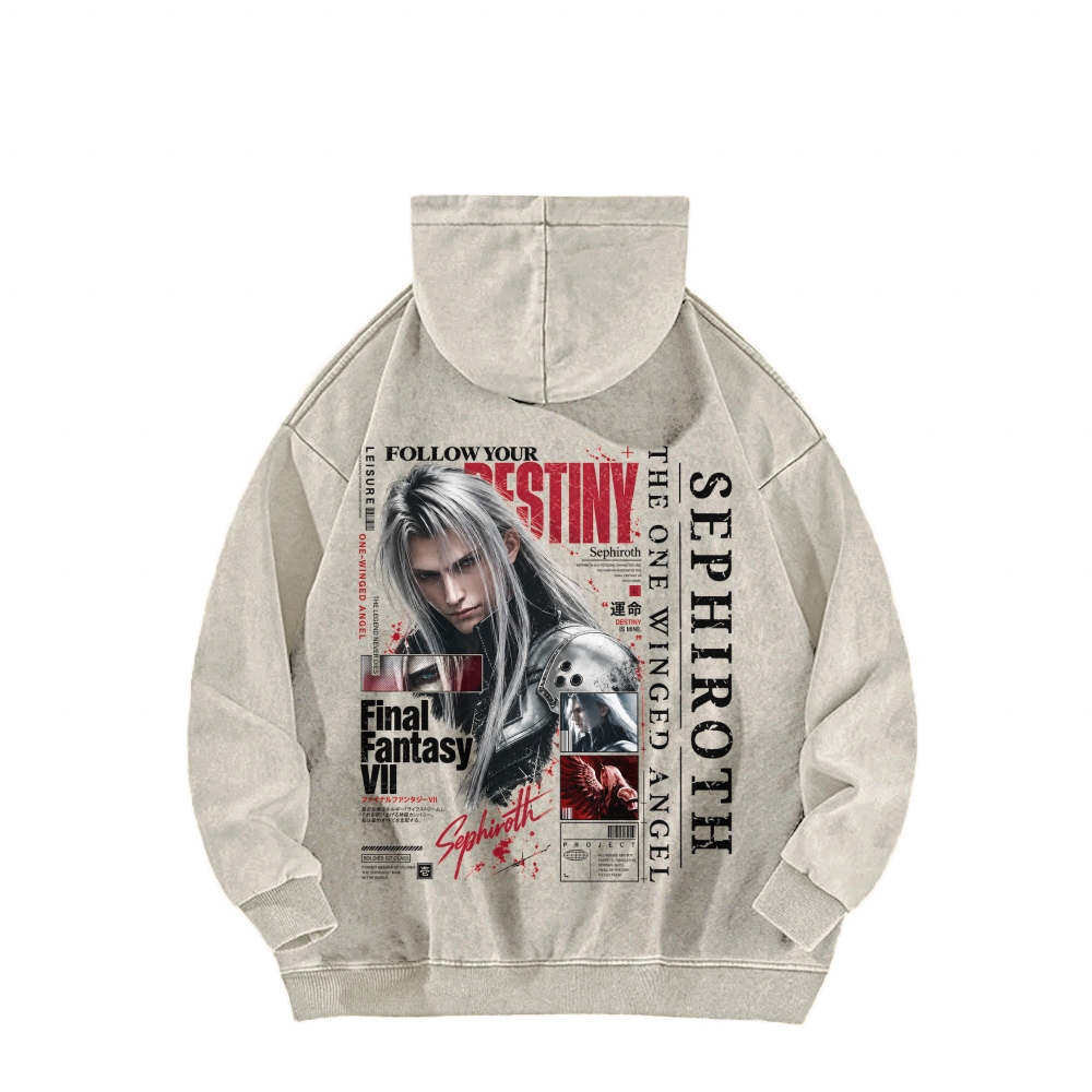 Final Fantasy Unisex washed sweatshirts