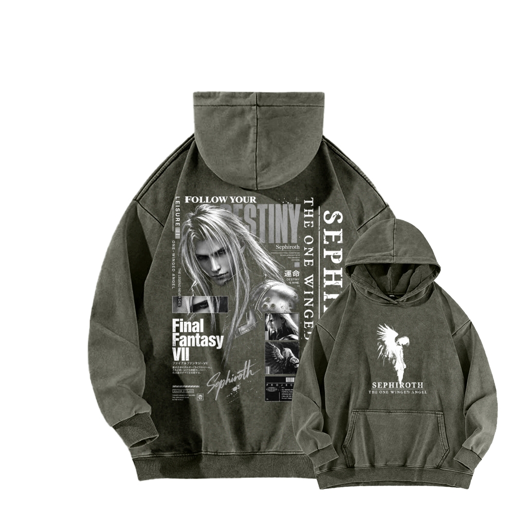 Final Fantasy Unisex washed sweatshirts