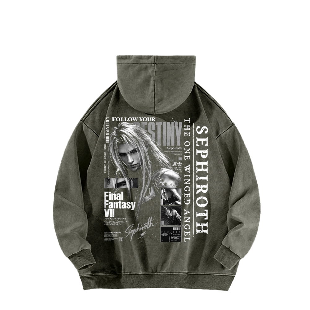 Final Fantasy Unisex washed sweatshirts