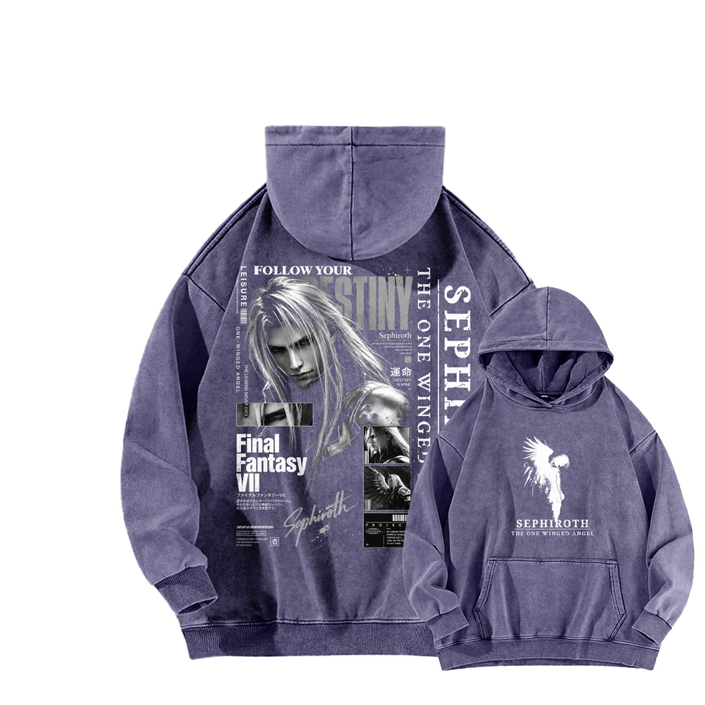 Final Fantasy Unisex washed sweatshirts