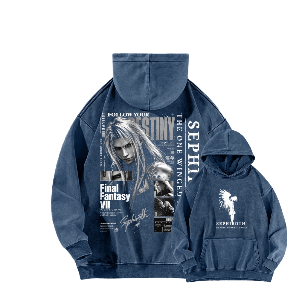 Final Fantasy Unisex washed sweatshirts