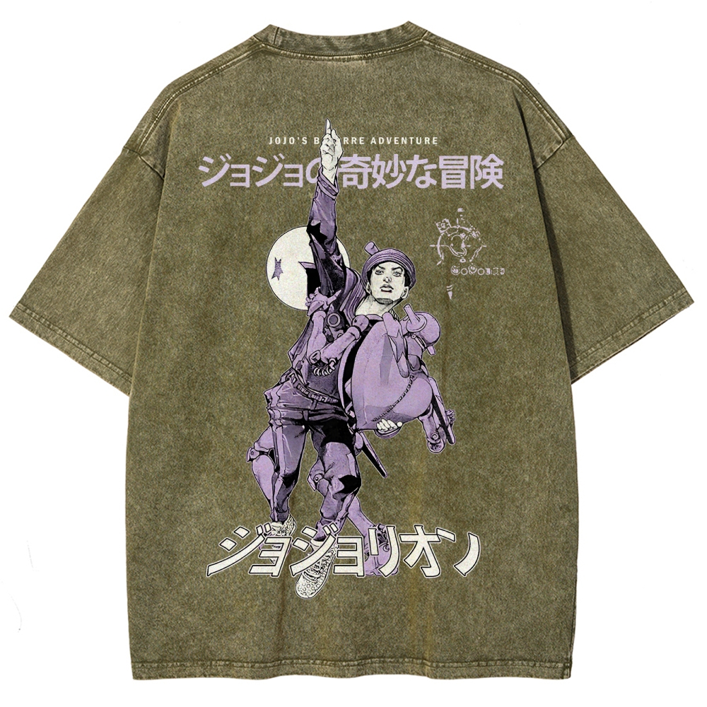 Jojo's Bizarre Adventure Unisex Fit Washed T-Shirt 2503001672
