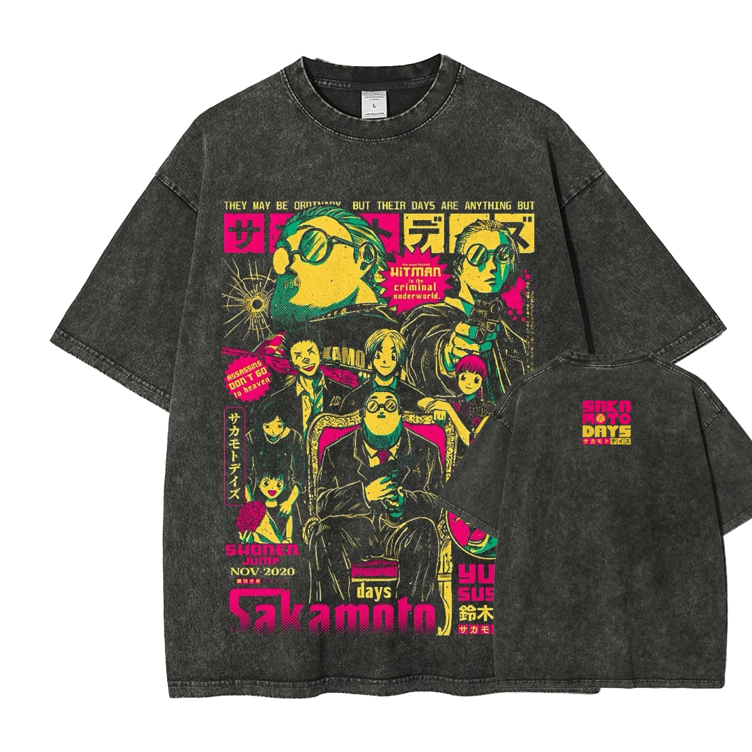 Sakamoto days Unisex Fit Washed T-Shirt 2502009442