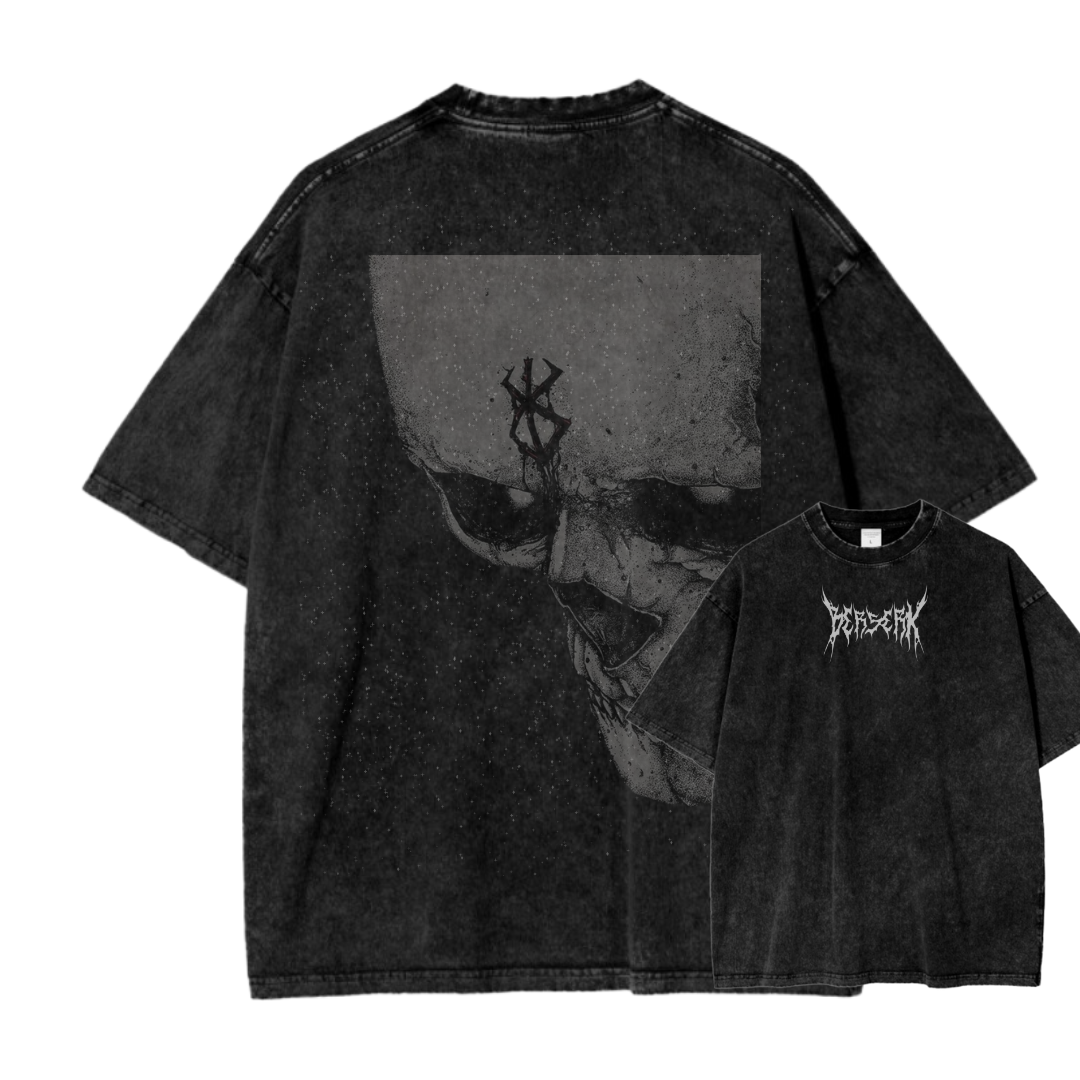 BERSERK VIII ACID WASH TEE