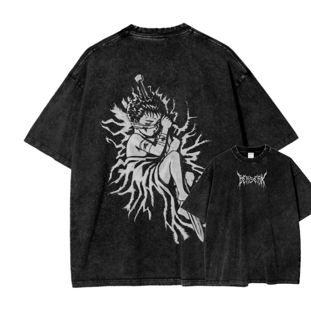 BERSERK XIV ACID WASH TEE