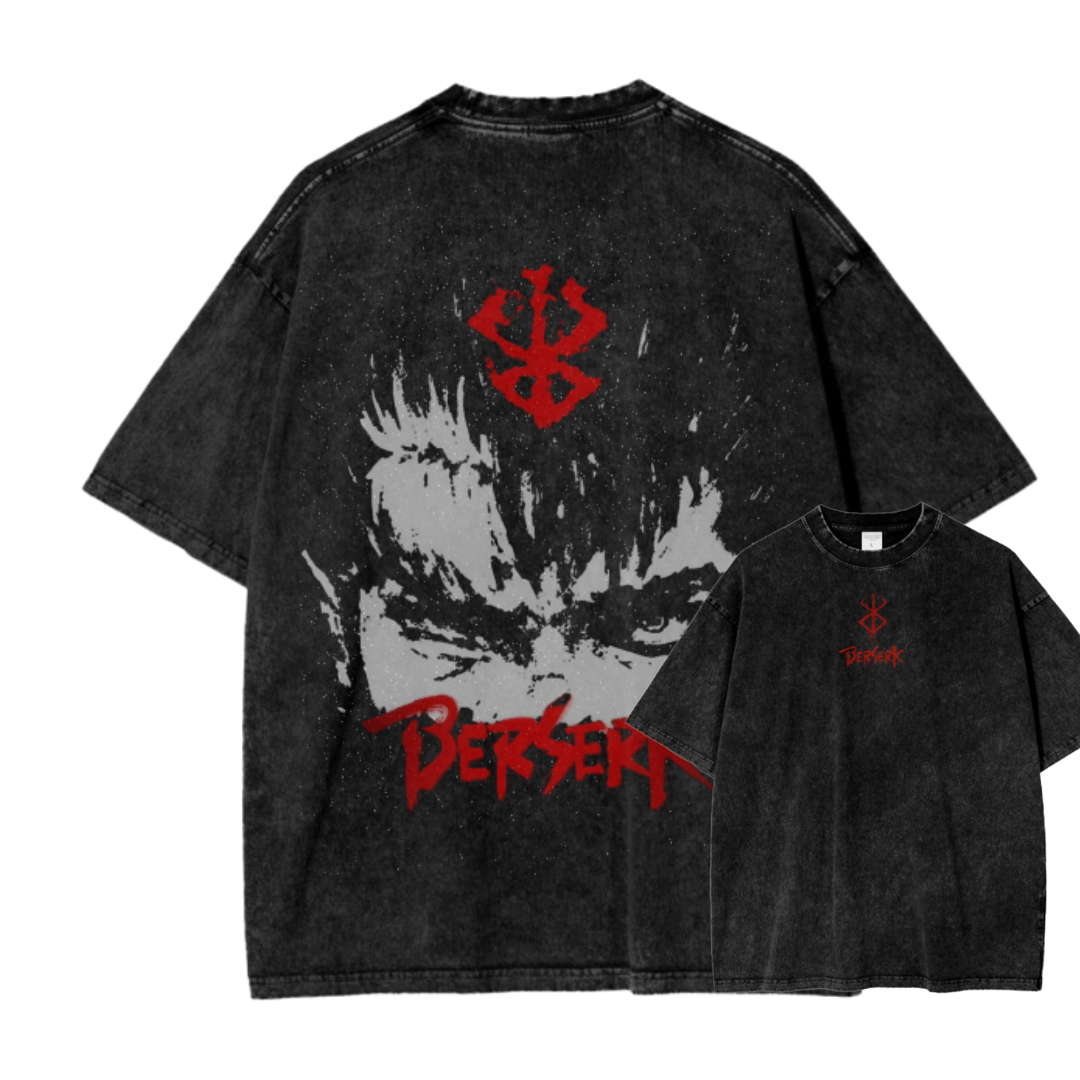 BERSERK XII ACID WASH TEE