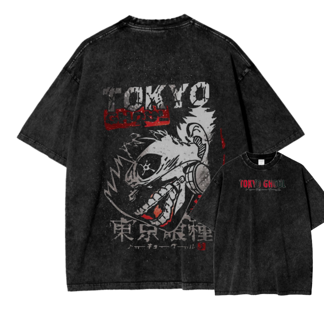 TOKYO GHOUL V ACID WASH TEE