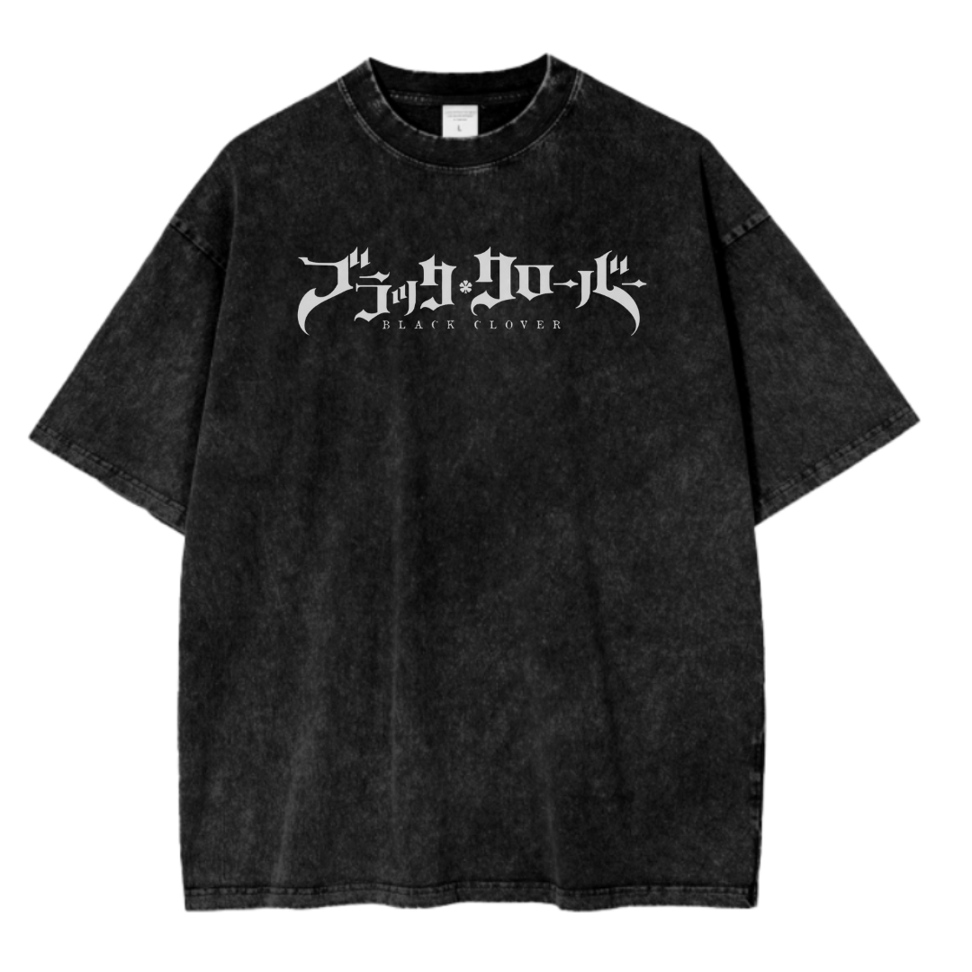 BLACK CLOVER IV ACID WASH TEE