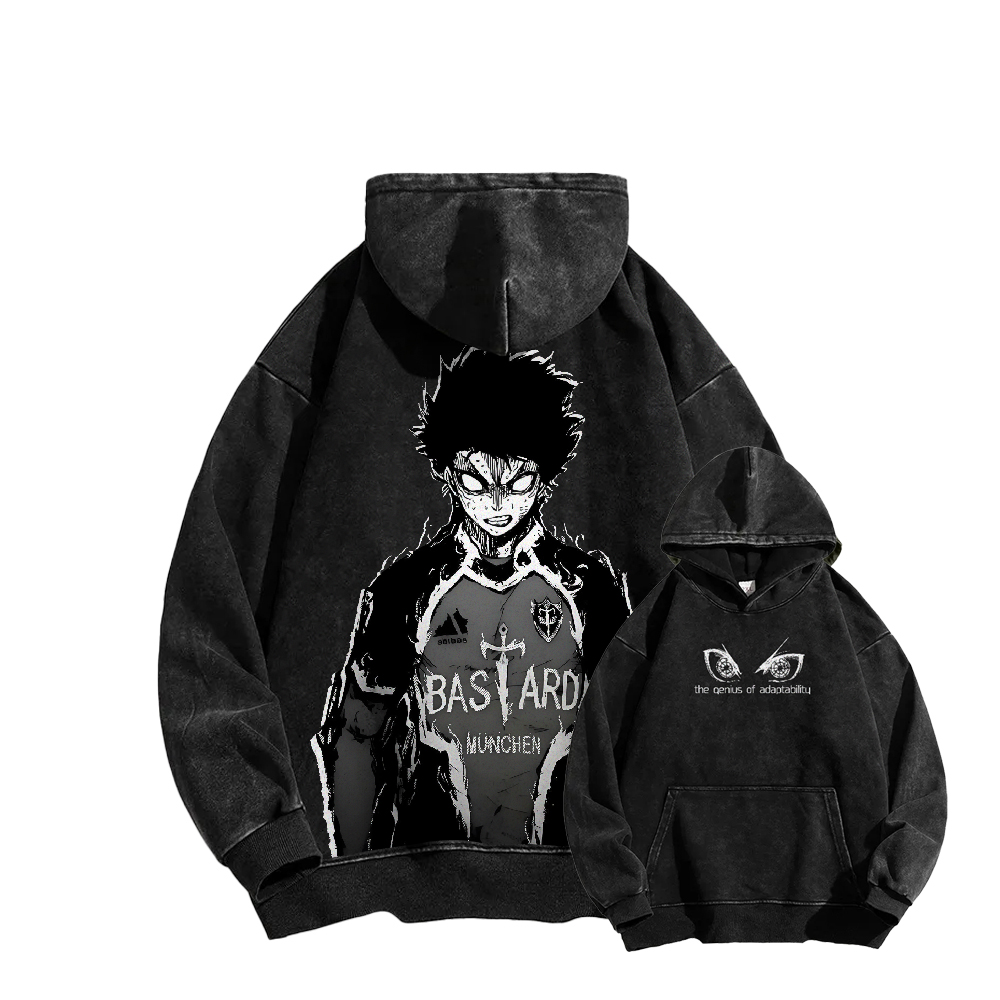 Blue Lock Blue Lock Isagi  Casual Washed Hoodies 2506023910