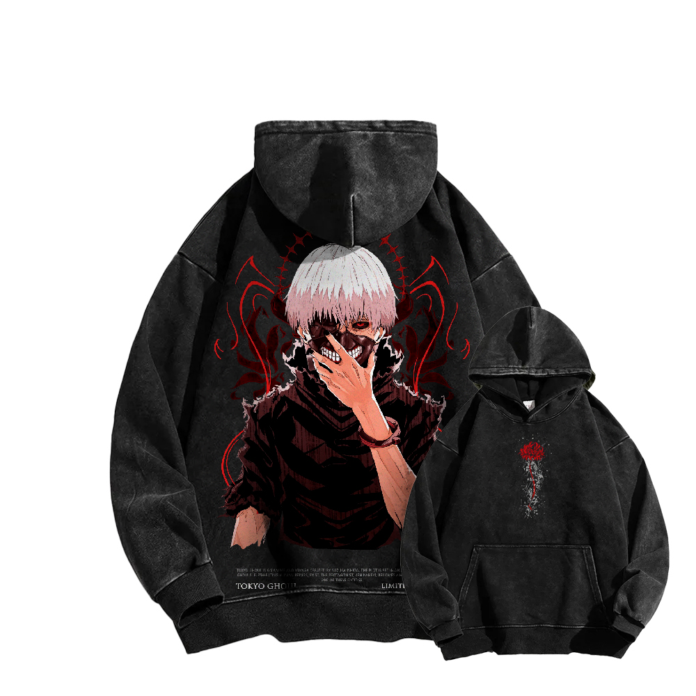 Tokyo Ghoul Casual Washed Hoodies 2506023904