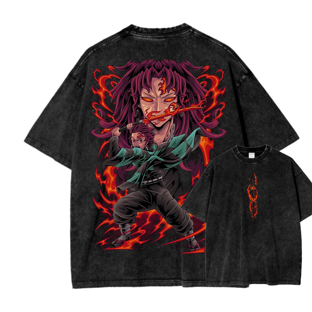 Demon Slayer Unisex Fit Washed T-Shirt 2503005405