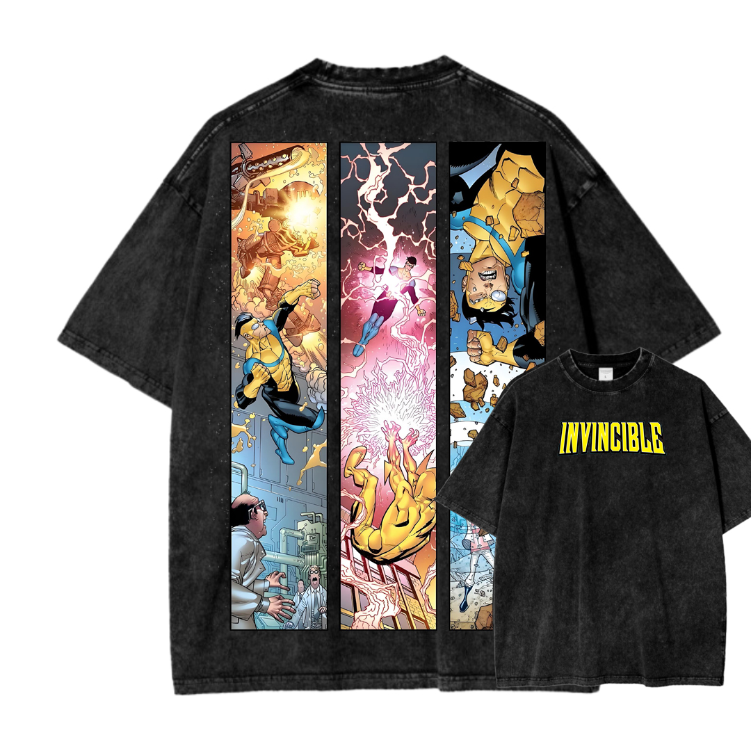 Invincible Unisex Fit Washed T-Shirt 2503009451