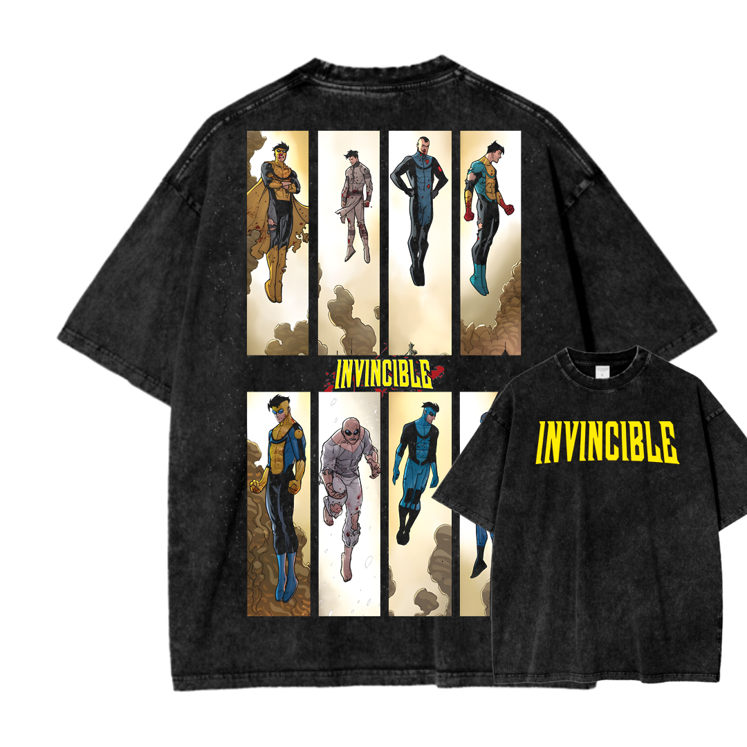 Invincible Unisex Fit Washed T-Shirt 2503009496
