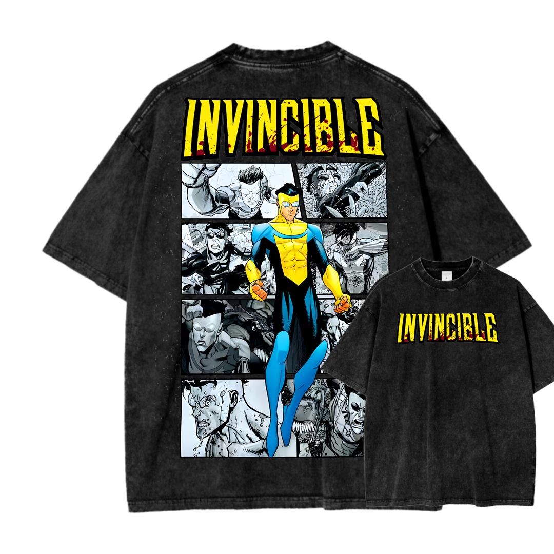 Invincible Unisex Fit Washed T-Shirt 2503009562