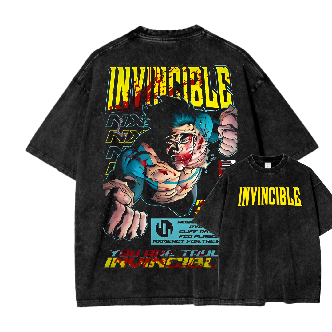 Invincible Unisex Fit Washed T-Shirt 2503009631