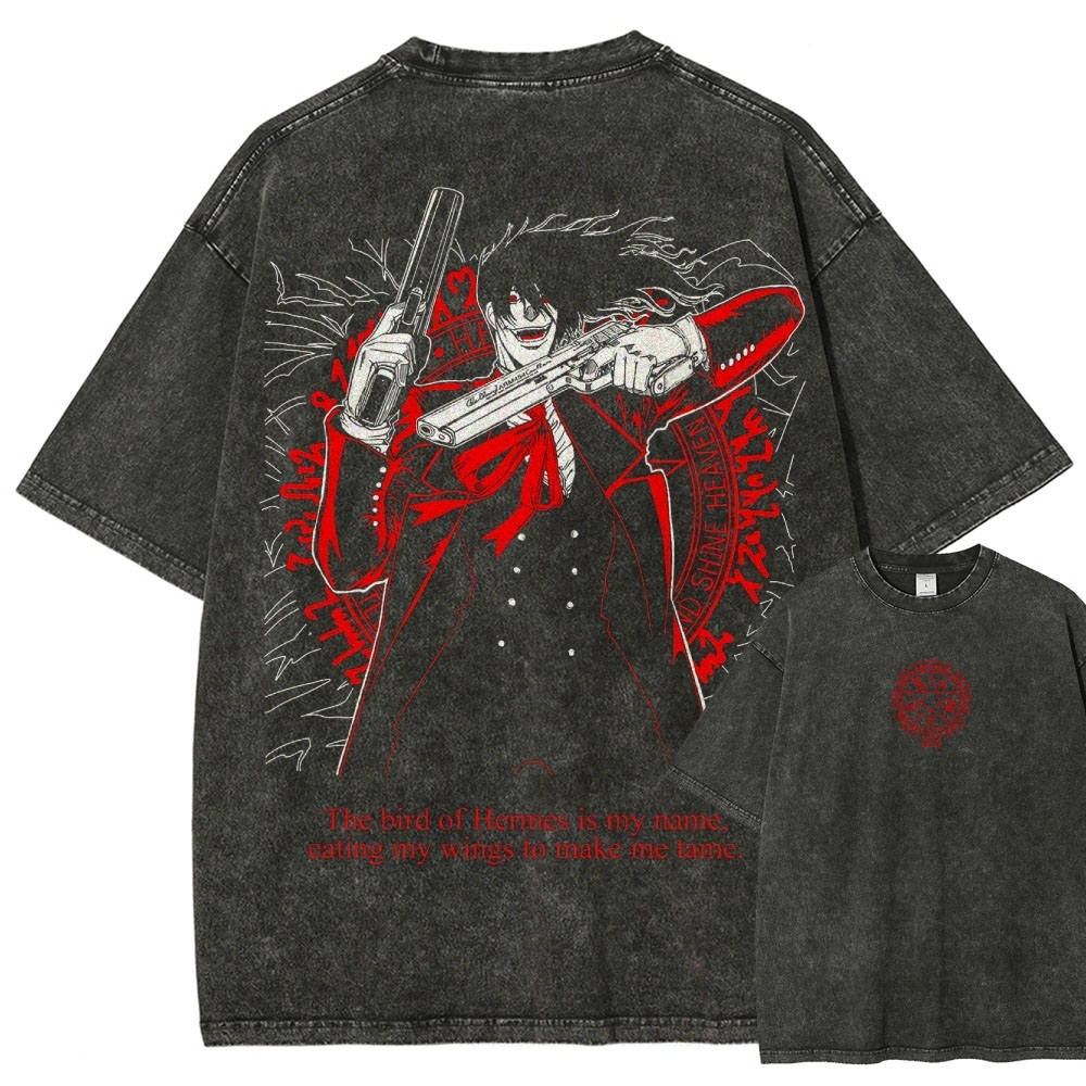 Hellsing Unisex Ultimate Vampire Unisex Fit Washed T-Shirt 2502000105