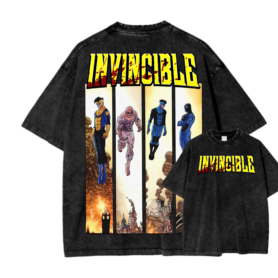 Invincible Unisex Fit Washed T-Shirt 2503011971