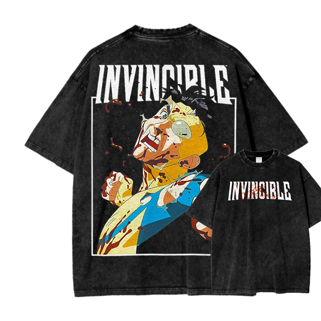Invincible Unisex Fit Washed T-Shirt 2503012001
