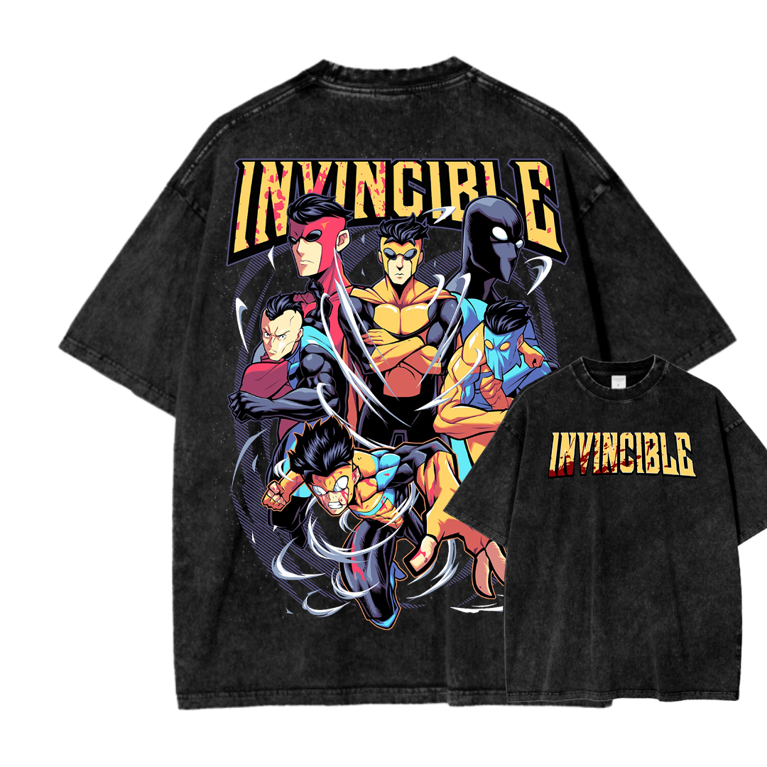 Invincible Unisex Fit Washed T-Shirt 2503012018