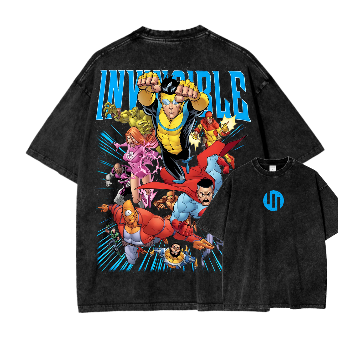Invincible Unisex Fit Washed T-Shirt 2503012618