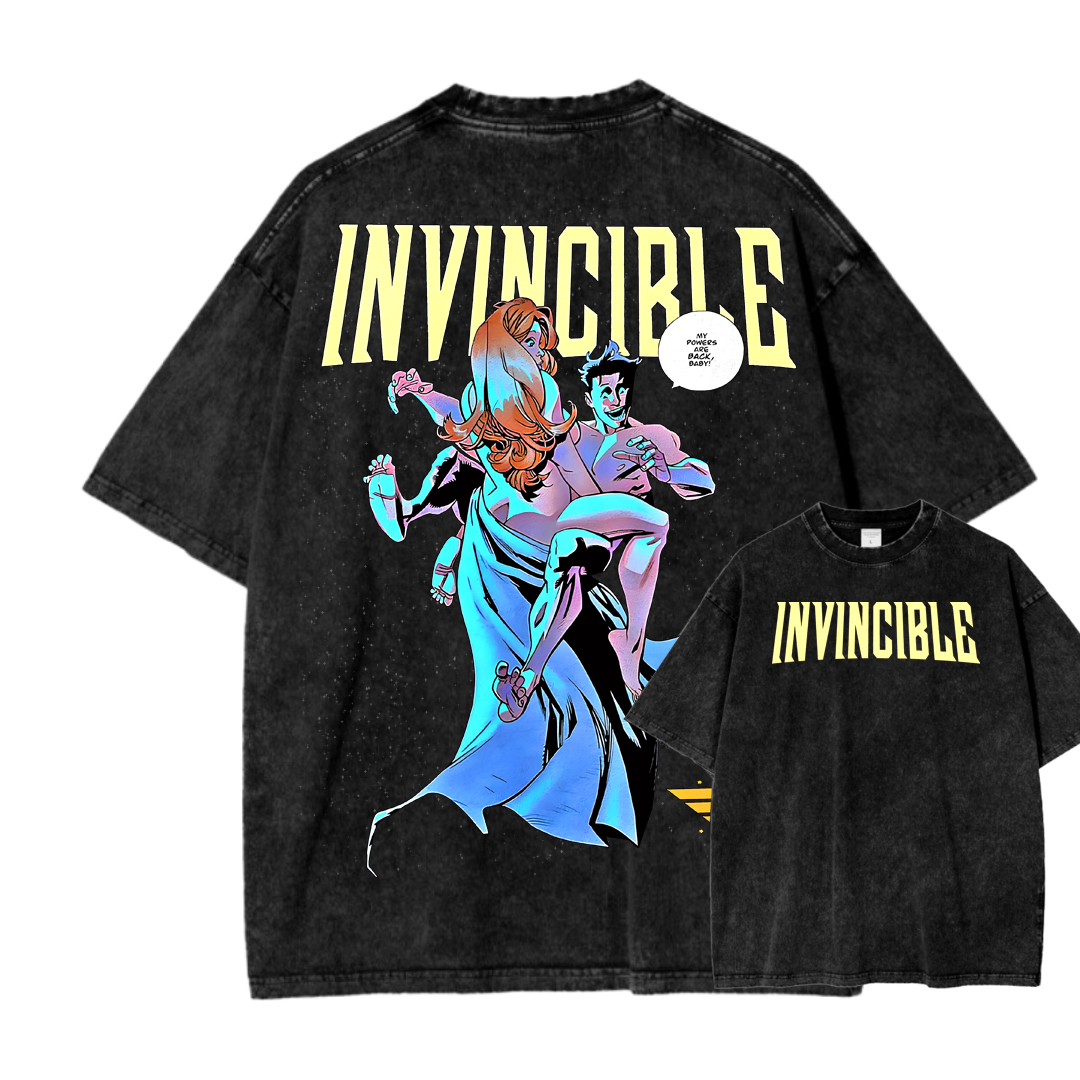 Invincible Unisex Fit Washed T-Shirt 2503012619