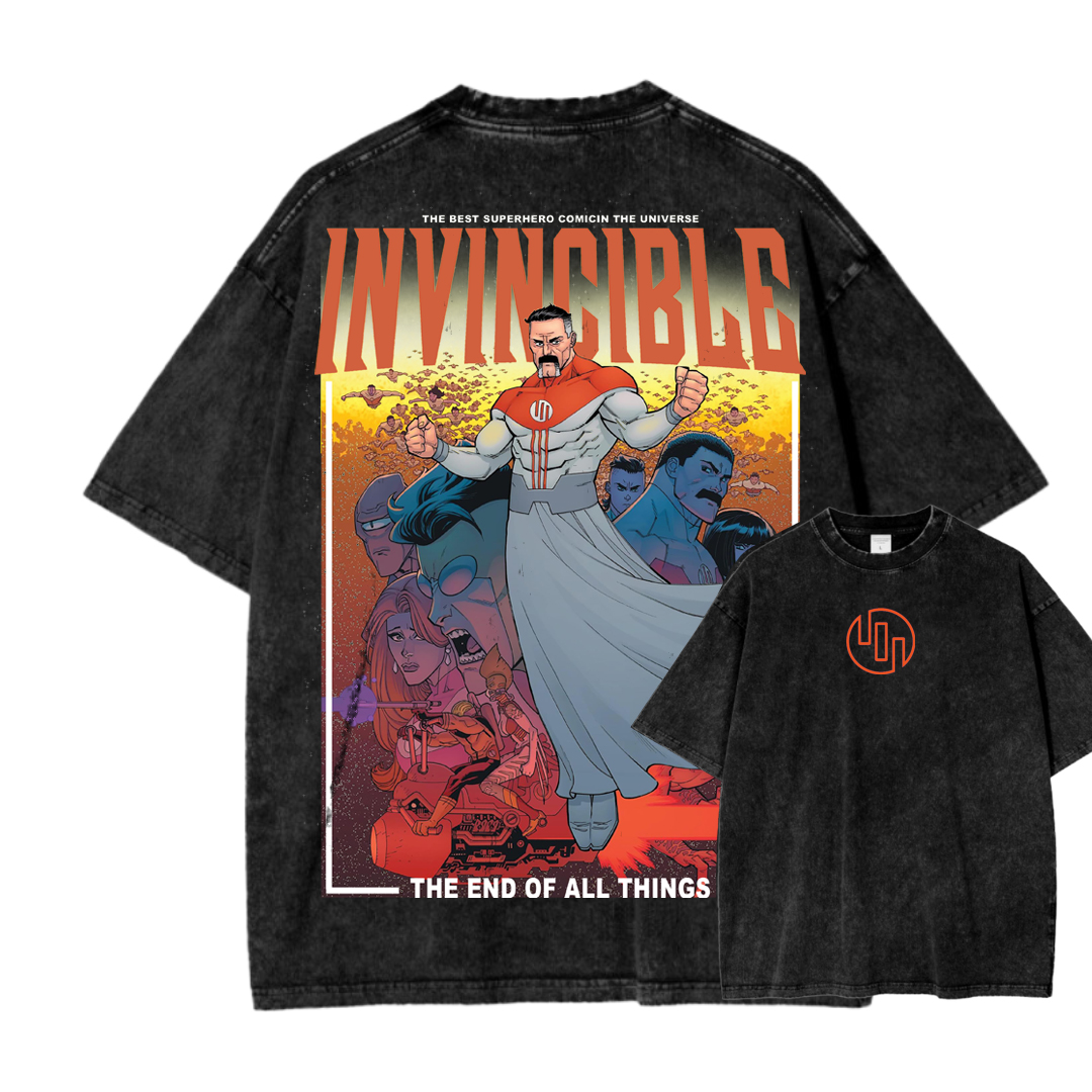 Invincible Unisex Fit Washed T-Shirt 2503012642