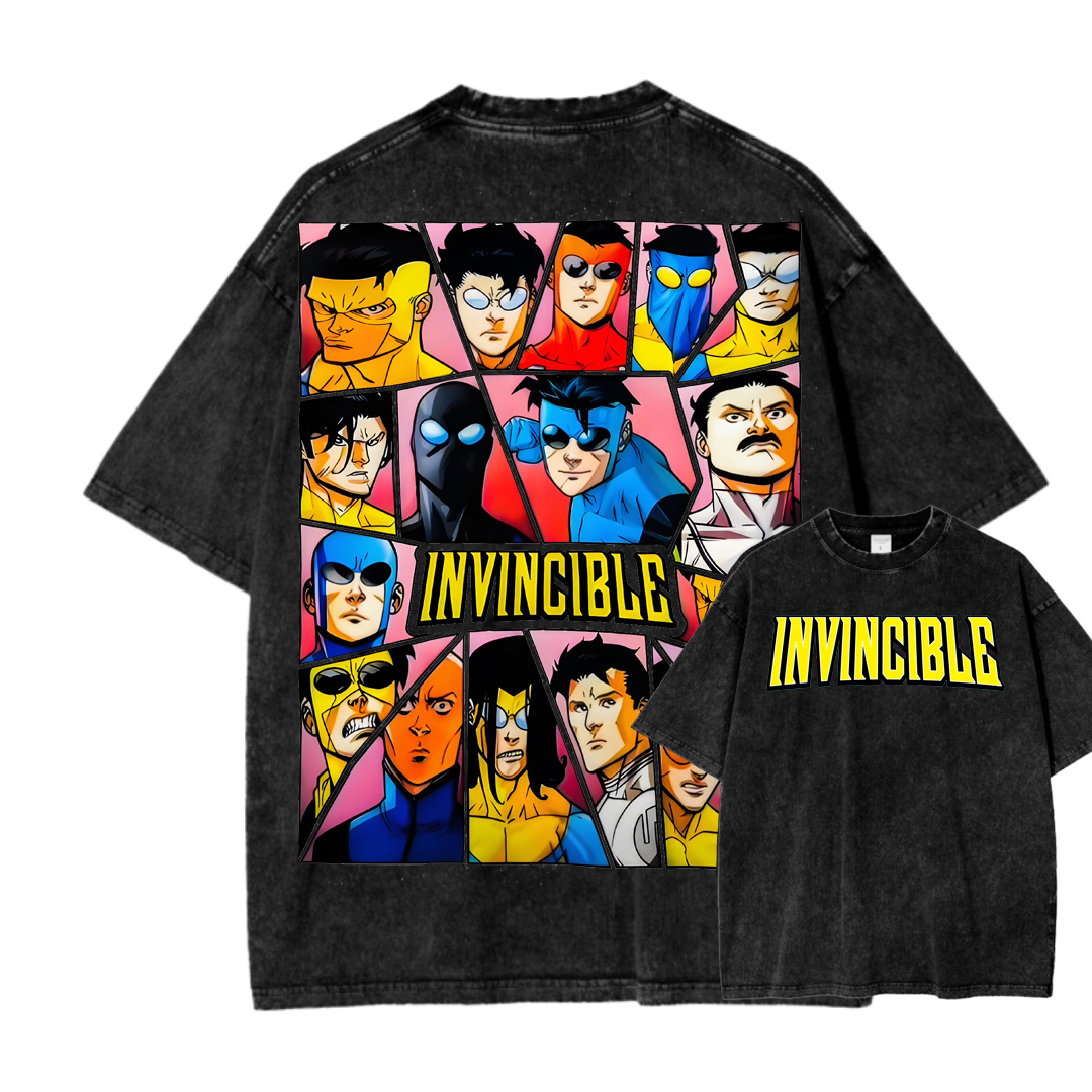 Invincible Unisex Fit Washed T-Shirt 2503013120
