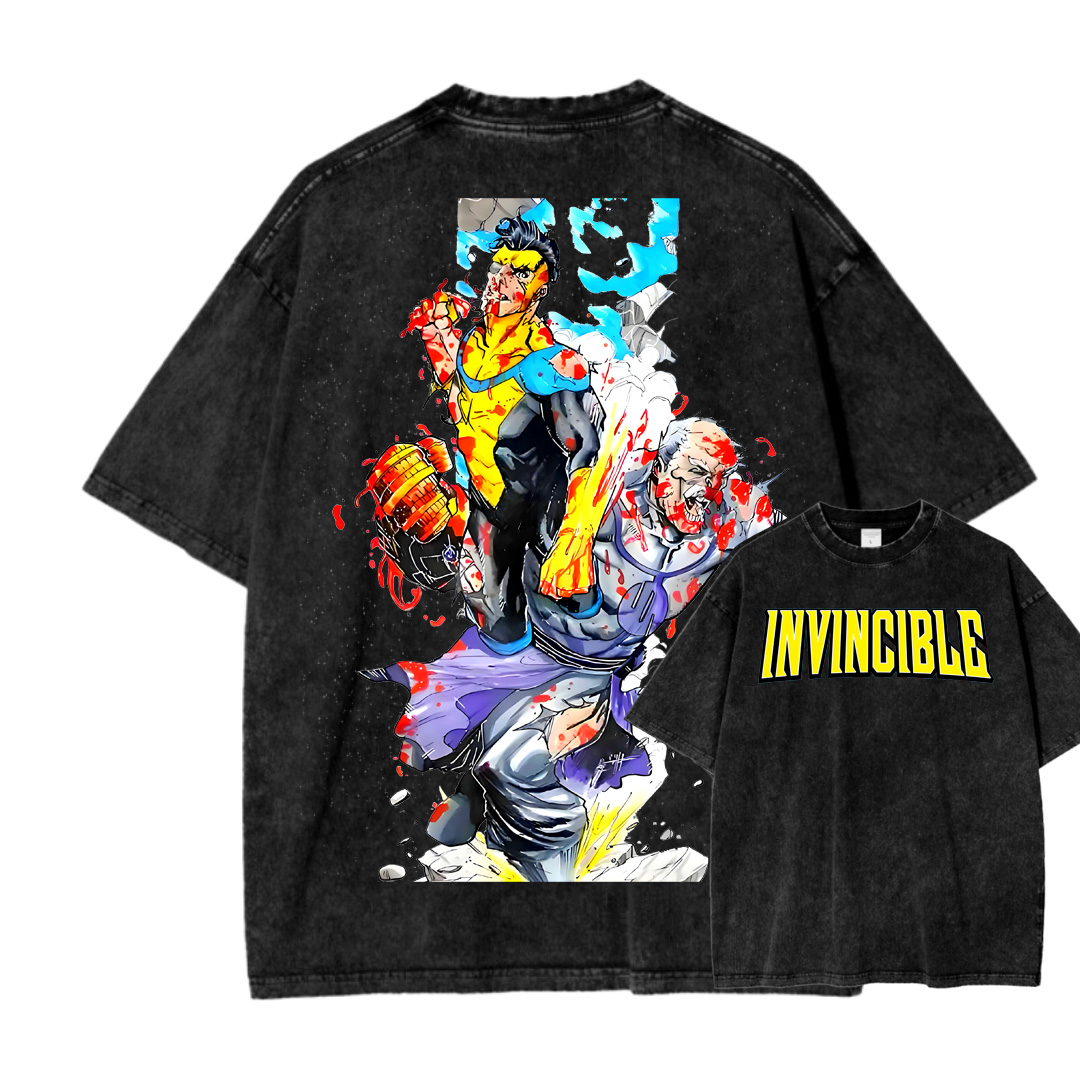 Invincible Unisex Fit Washed T-Shirt 2503013134