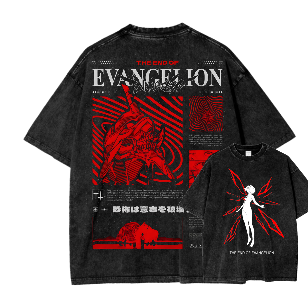  Neon Genesis Evangelion Unisex Fit Washed T-Shirt 2504003168