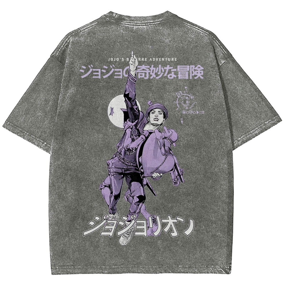 Jojo's Bizarre Adventure Unisex Fit Washed T-Shirt 2503001672