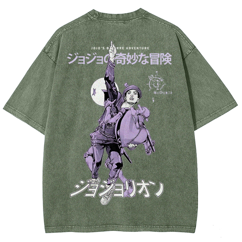 Jojo's Bizarre Adventure Unisex Fit Washed T-Shirt 2503001672
